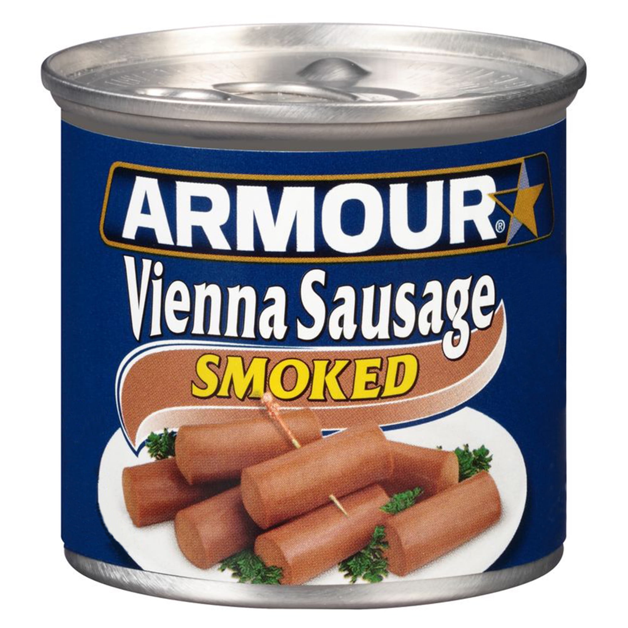 (4 pack) Armour Star Vienna Sausage, Smoked, 7g Protein Per Serving, Canned Sausage, 4.6 oz. Can