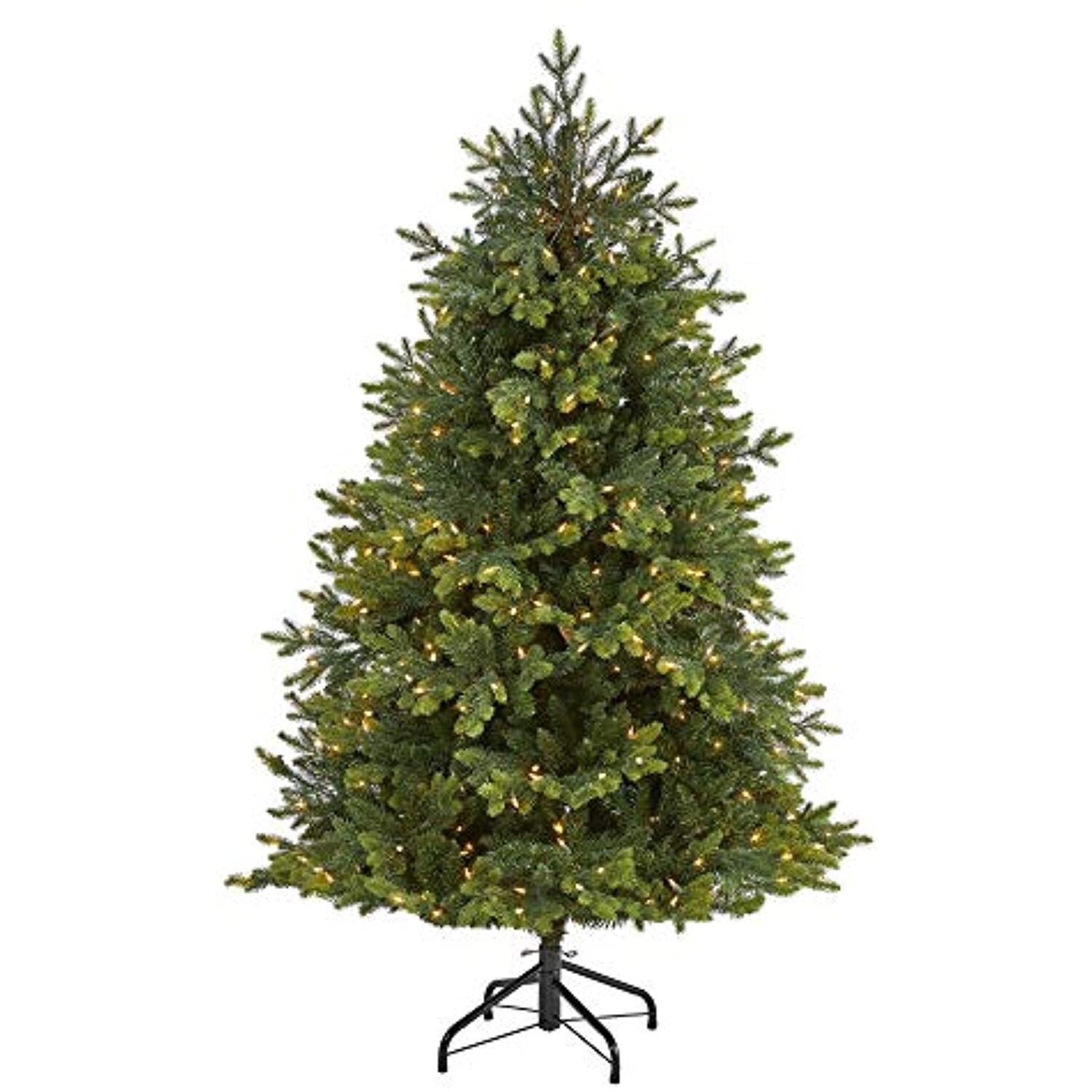 Nearly Natural 6ft. North Carolina Fir Artificial Christmas Tree with 450 Clear Lights and 2303