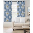 thumbnail image 2 of Blue Daisy Blackout Curtains for Bedroom/Living Room, Thermal Insulated Kitchen Curtains, Spring Floral Elegant Pastoral Botanical Grommet Darkening Window Treatment Drapes 27.5"x39"x2, 2 of 8