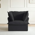 thumbnail image 4 of Magic Home Sectional Modular Sofa,Modern Linen Fabric Couch Free Combination Sofa for Living Room,Single Sofa,Black, 4 of 11