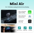 thumbnail image 2 of OTTOCAST MINI AIR 3-in-1 Wireless CarPlay Adapter, Wireless CarPlay & Android Auto Converter with iOS Screen Mirroring, Plug & Play for Factory Wired CarPlay Cars, 2 of 9