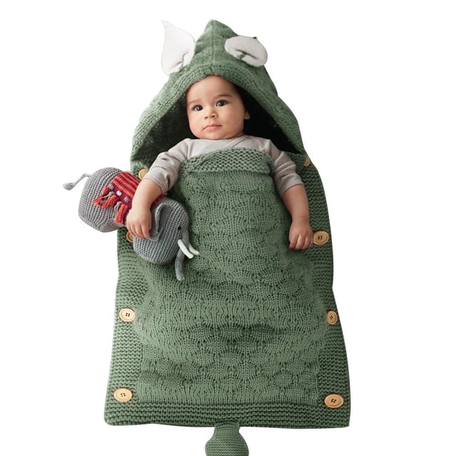 Sobres De Dormir Para Bebés, Bolsas Para Cochecito, Manta Envolvente Para Bebé, Saco De Dormir De Punto Para Bebés De 0 A 12 Meses Methold BA001252-03
