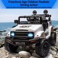 thumbnail image 3 of Juibresa 12 Volt Powered Ride-On Truck Car for Kids,Electric Vehicles with Remote Control, Spring Suspension,Led Lights, Music,3 Speeds,Ideal Gift for Child, 3 of 7