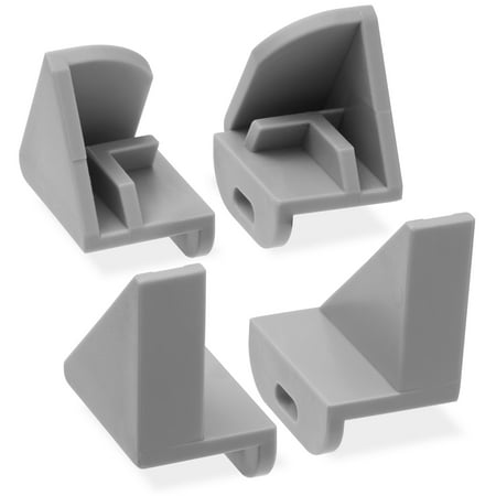 Replacement Part Bracket Clips for Olde Midway Hot Dog Roller Machine Glass Covers, Set of 4