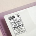 thumbnail image 1 of Custom Save The Date Rubber Stamp Eat Drink & Be Married USA Postal Stamp Design By Printtoo, 1 of 1