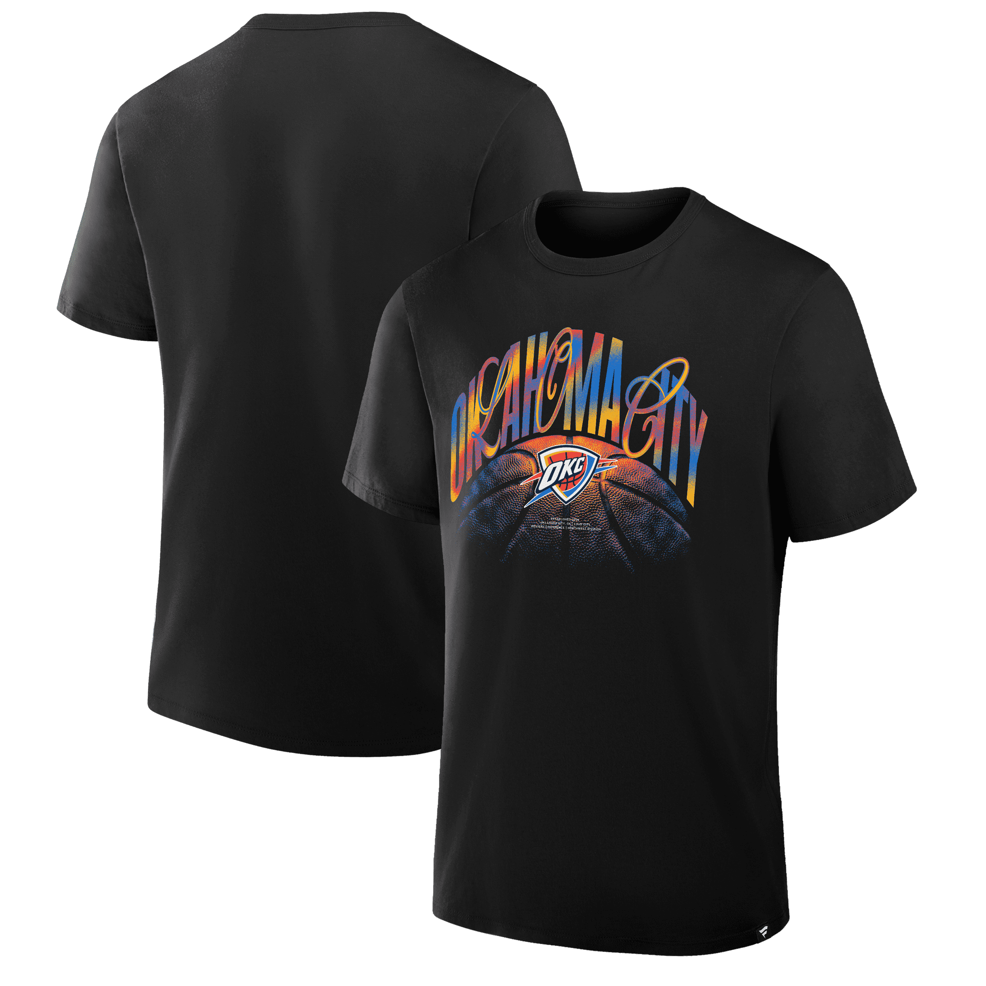 Men's Oklahoma City Thunder Black Chase Chrome T-Shirt