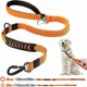 thumbnail image 2 of Correa fuerte para perros con asa acolchada, cuerda antitirones, correa de entrenamiento elástica para perros medianos y grandes con tracción intensa (110 CM-150 CM, naranja), 2 of 4