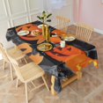 thumbnail image 3 of Halloween Black Cats and Pumpkins Pattern Rectangle Tablecloth 60"x102",Waterproof Polyester Rectangle Table Cloth, Wipeable Spillproof Polyester Tablecloth for Dining, Camping, Indoor and Outdoor, 3 of 6