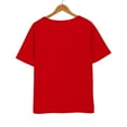 thumbnail image 6 of Baberdicy Button Detail Short Sleeve Tee - Women's Minimalist Solid Color Casual Top, Simple Yet Stylish Crew Neck Basic T-Shirt (Red | M), 6 of 7