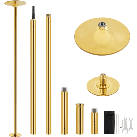 Renwick Spinning Static Dancing Pole with Adjustable Height, Gold