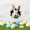 thumbnail image 6 of Cracked-Wall Stickers, Decals, and Vinyl Decor,Bunny Sticker Realistic Visual Easter Rabbits Decoration For Instant Spring Funny, 6 of 7