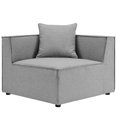 thumbnail image 2 of Lounge Sectional Sofa Set, Fabric, Grey Gray, Modern Contemporary Urban Design, Outdoor Patio Balcony Cafe Bistro Garden Furniture Hotel Hospitality, 2 of 10