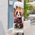 thumbnail image 3 of Cute Red Panda Gift Women's Long Dress Long Sleeves Dress Vintage Dresses Party Maxi Dress High Waist Dress, 3 of 4