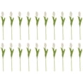 thumbnail image 2 of 20 Piezas Blancas 13.8 Pulgadas Flores de Tulipanes Artificiales para la DecoracióN Del Partido, Hogar Boda, 2 of 11