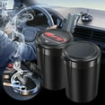 thumbnail image 1 of Jiaeri Metal Car Ashtray with Inner Compartment,No Ash Drop Smoking Accessory,One-Button Open Lid,Multifunctional Cigarette Ash Cup for Vehicle, 1 of 2