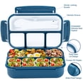 thumbnail image 3 of Recipiente Bento Box para almuerzo con forma de concha y tortuga, 1200 ml, color azul marino, 3 of 6