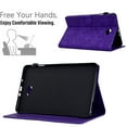 thumbnail image 3 of Embossed Folio Flip Smart Case for Samsung Galaxy Tab A 10.1" 2016 SM-T580/SM-T585, Premium PU Leather Kickstand Card Slots Magnetic Auto Sleep / Wake with Pen Slot Case for Tab A 10.1" 2016, Purple, 3 of 5