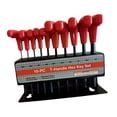 thumbnail image 2 of Colaxi 10x Generic T Handle Allen Wrench Set Hex Key Wrench Set Practical Professional Easy to Use Hexagon Spanner Set for Cars Inch, 2 of 9
