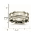 thumbnail image 6 of Chisel Titanium Brushed and Polished 8mm Grooved Band, 6 of 7
