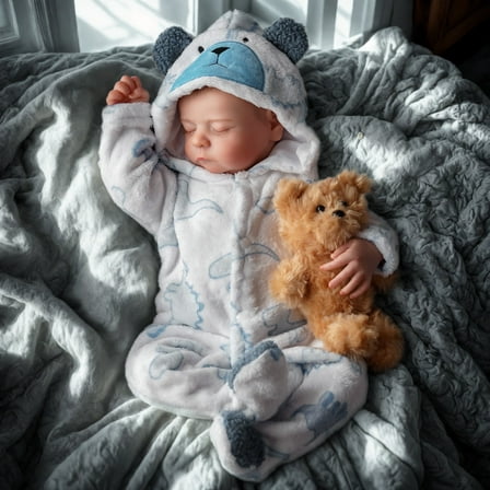 RSG Reborn Baby Dolls, 20 Inch Lifelike Newborn Real Life Poseable Doll for Soft Cloth Body Baby Dolls with Clothes and Toy Gift for Kids Age 3 