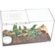 Acrylic Reptile Terrarium Enclosure, 14”x6”x8” Tarantula Enclosure with Magnetic Sliding Door, Breeding Box for Arboreal Reptiles, Amphibians, Mantis, Spiders, Cricket & Other Invertebrates