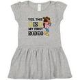 thumbnail image 3 of Inktastic Yes, this IS my First Rodeo- cowgirl in hat and boots Girls Toddler Dress, 3 of 5
