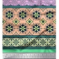 thumbnail image 2 of Soimoi Moss Georgette Fabric Swirl,Leaves & Floral Panel Decor Fabric Printed Yard 42 Inch Wide, 2 of 3