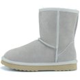 thumbnail image 2 of LostFox Women Classic Snow Boots Cow Suede Mid-calf Winter Warm Shoes Non-slip Outdoor Activities, 2 of 9