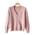 thumbnail image 3 of cocolona Womens Cardigan Sweater V Neck Long Sleeve Button Cozy Sweater Solid Color Casual LightWeight knit Cardigan, 3 of 5