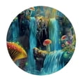 thumbnail image 4 of JRXY Fantasy Forest Waterfall Mushroom Starry Sky Neon Nature Plant Table Cloth White, 4 of 8