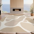 Cream Shape Rug Design&I 5'x7' Ultra Soft Area Rug, Beige Cream Abstract Shapes Design ...