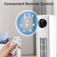 thumbnail image 4 of FREE VILLAGE 36 inch Tower Fan Portable Floor Fans,85°Oscillating Fan Quiet Cooling 12H Timer Remote Control Standing Bladeless Electric 3 Wind Speeds 4 Modes Bedroom Drom Office,White, 4 of 7