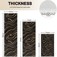 thumbnail image 4 of Black Gold Marble Pattern Kitchen Rugs Sets Of 3,Kitchen Runner Rugs Non Skid Washable,Decorative Kitchen Floor Mats for Kitchen,Sink,Laundry,17"x30"+ 17"x47" + 17"x59", 4 of 6