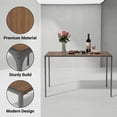 thumbnail image 3 of Homy Casa Table de Salle à Manger Rectangulaire de 47 po, Table de Cuisine Moderne Style Industriel, Marron Espresso, 3 of 9