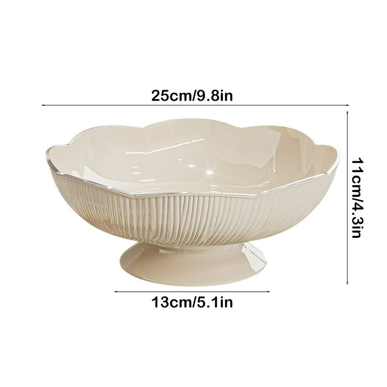 Ceramic Fruit Bowl for Kitchen Counter, Lights Pitches Fruit