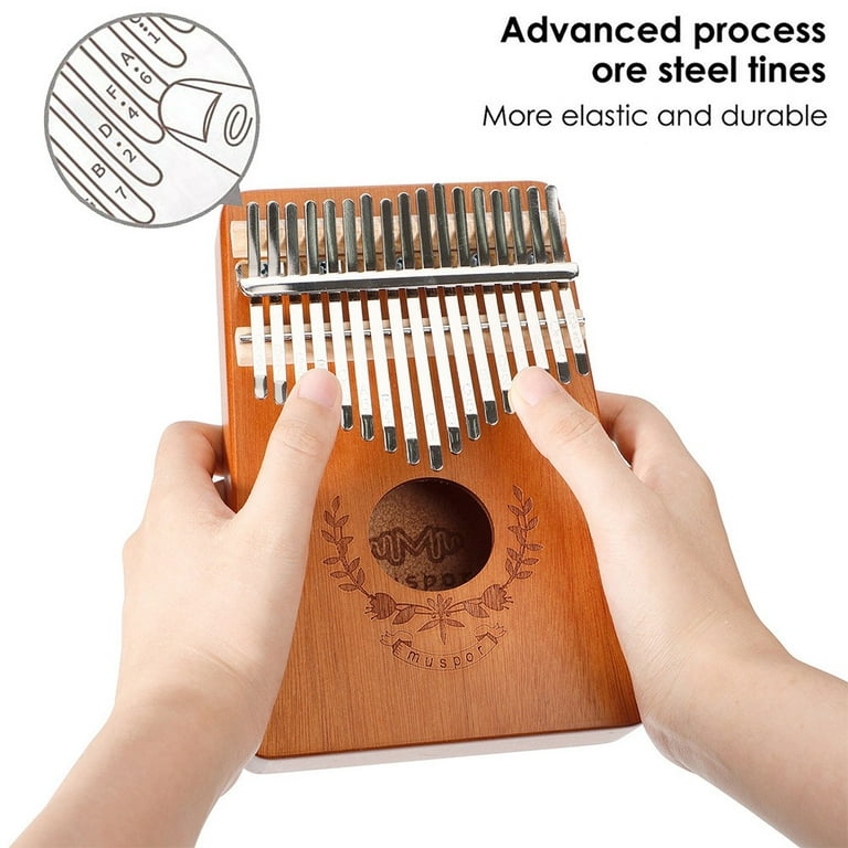17 Key Kalimba Thumb Piano Finger Mbira Mahogany Wood Keyboard Music  Instruments