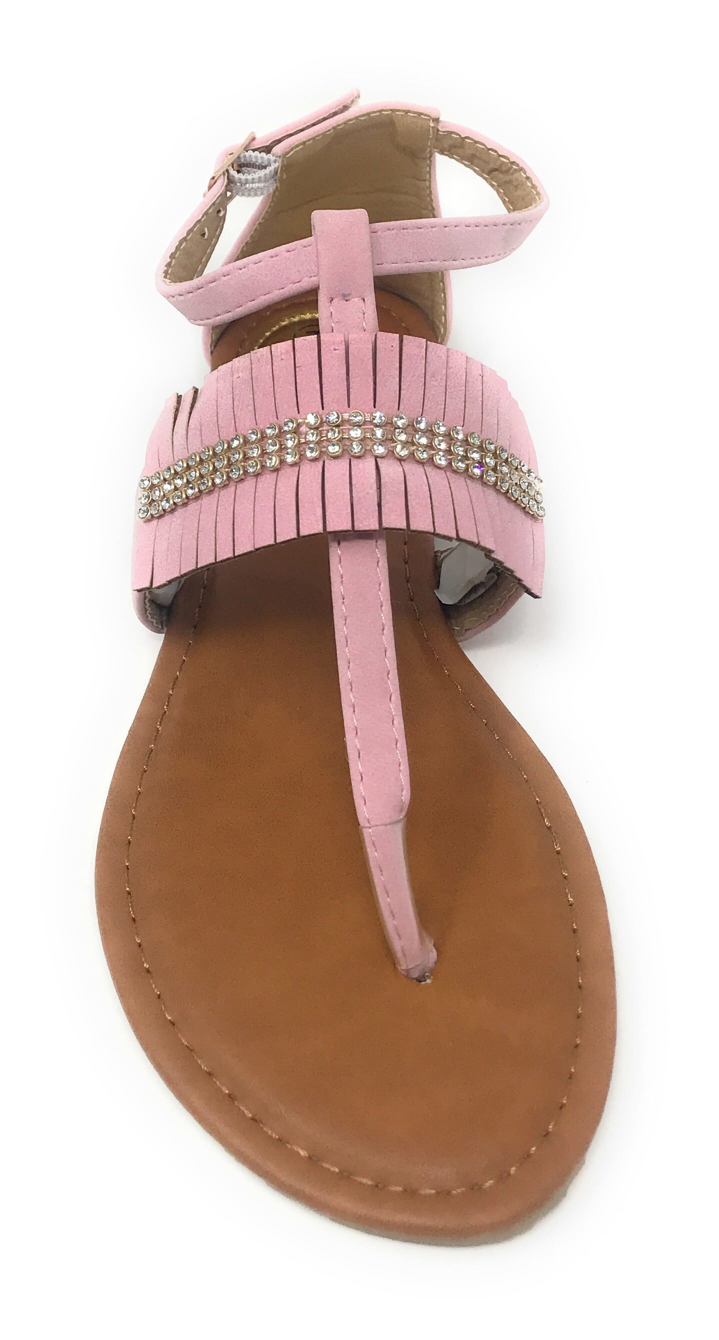 Victoria K Women's Fringed and Rhinestone Sandals