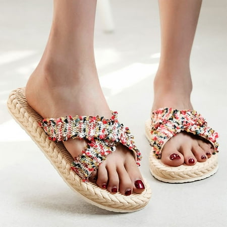 

NEGJ Fashion Women s Spring Summer Beach Casual Flat Slippers Sandals