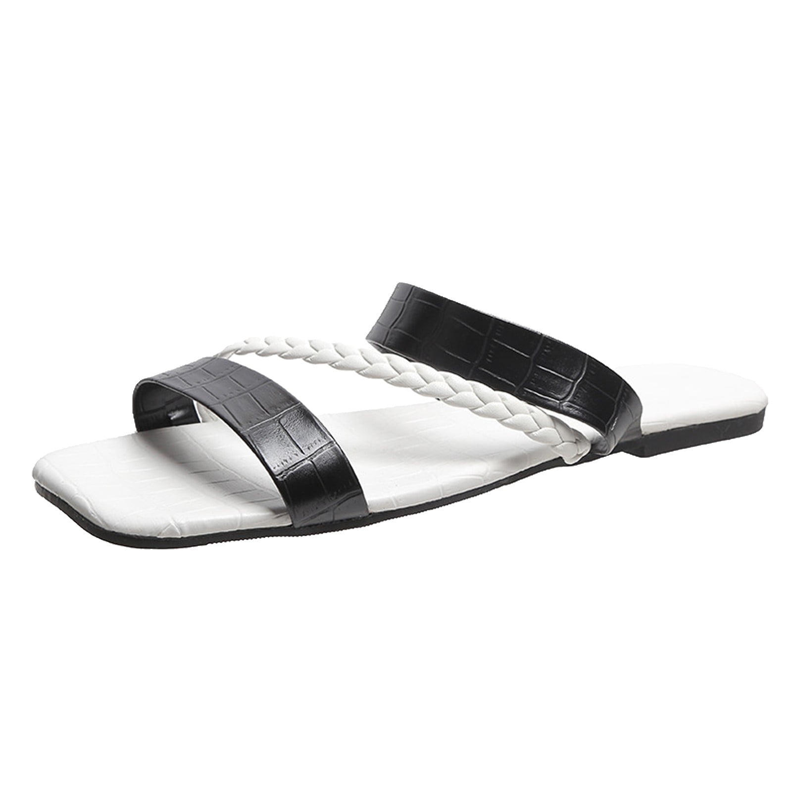 Globe Guidelines attractive Womens Flat Sandals Summer Shoes Beach Casual Slip-on Breathable Roman  Style Straps Slippers Summer Open Toe Slide Sandals Comfortable Flats  Flip-Flops Casual Platforms Heeled Wedge Sandals A13324 - Walmart.com