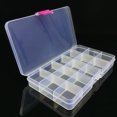 thumbnail image 1 of 15 Slots Adjustable Plastic Fishing Lure Hook Tackle Box Storage Case Organizer, 1 of 8