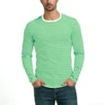 thumbnail image 5 of Guluxicc Striped Shirts for Men Classic Fit Crew Neck Long Sleeve Tops Summer Casual Outfit, 5 of 6