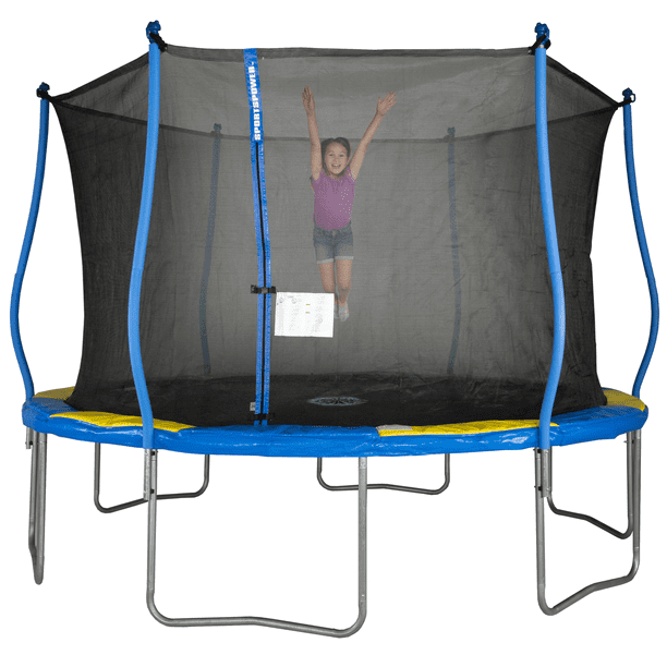 Bounce Pro 12 Trampoline Flashlight Zone Classic Safety Enclosure Blue Yellow Walmart Com Walmart Com