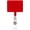 Red, variant on Rectangle Badge Reel with Swivel Alligator Clip - Large Face for Custom Designs - Heavy Duty Retractable Rectangle ID Holder for Nurses, Teachers & DIY Crafters (Black)
