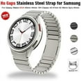 thumbnail image 2 of No Gaps Stainless Steel Strap for Samsung Galaxy Watch 6/5/4 40 44mm 6 Classic 43mm 47mm Metal Bracelet for Watch 5pro 45mm Band, 2 of 11
