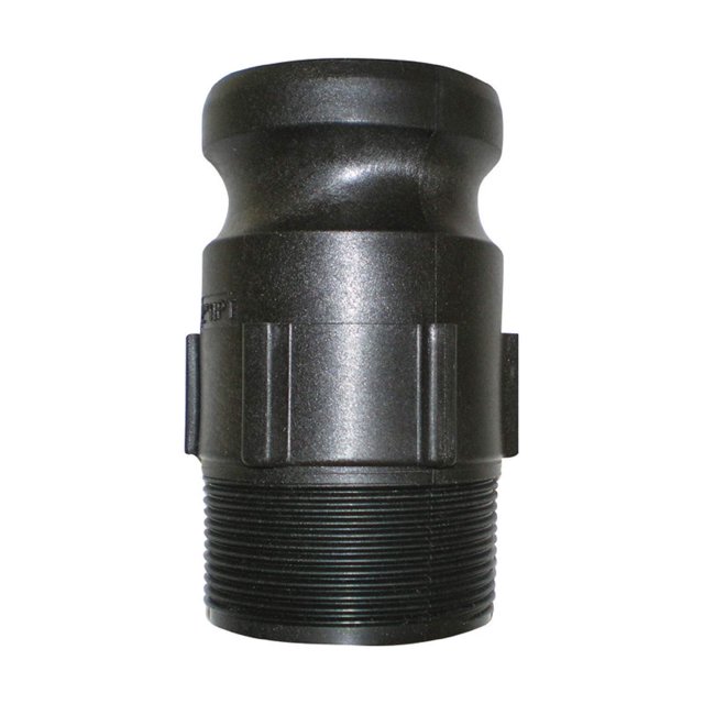 Adaptador Pacer tipo F macho de 2 pulgadas, polipropileno, conexión rápida