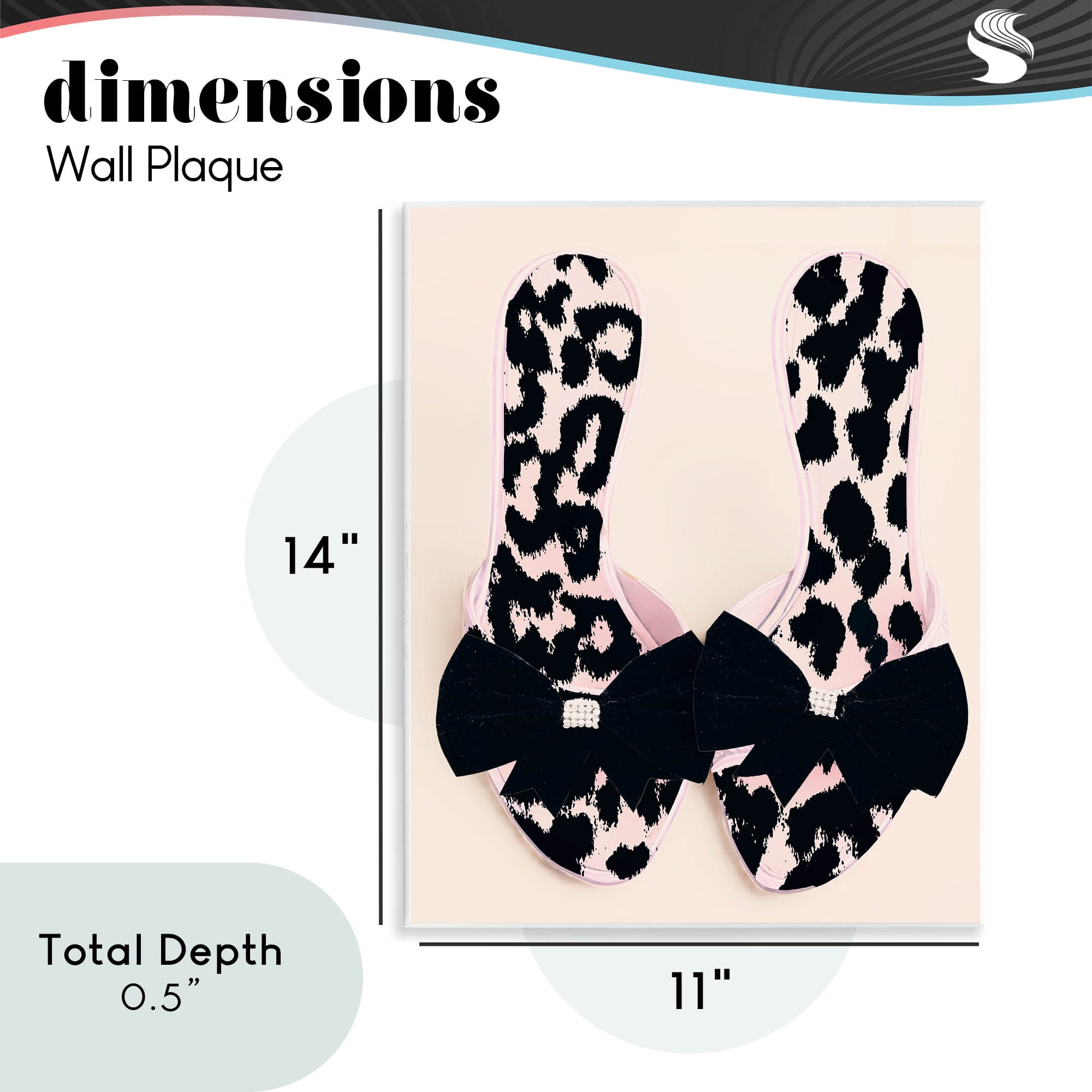 Cat Walk Spotted Shoes Wall Plaque Art, design by Annabelle Hall
