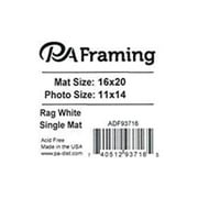 PA Framing Mat Rag White Core 16"x 20"/11"x 14" White