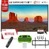 LG 86UK6570PUB 86" Class 4K HDR Smart LED AI UHD TV w/ ThinQ (2018 Model) + Free + 2.4GHz Mini Wireless Backlit Keyboard with Touchpad + More
