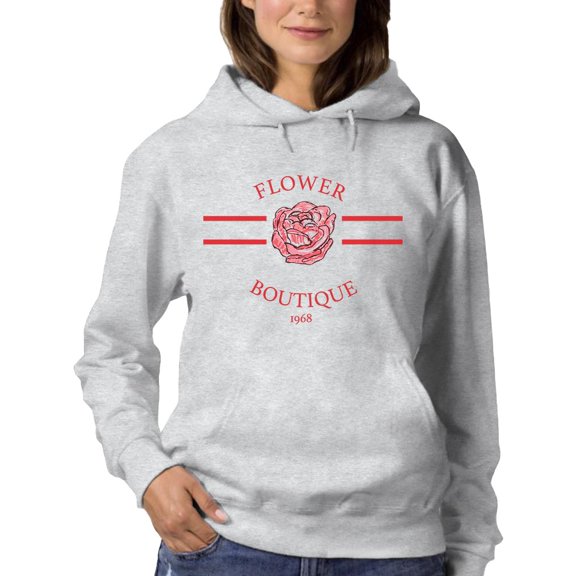Flower Boutique 1968 Banner Hoodie Women -Image by Shutterstock, Female Large