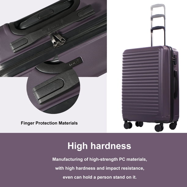 Travelhouse 3-Piece Lightweight Hardshell Luggage Set with TSA